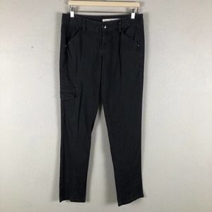 DKNY Jeans Gray Straight Leg Stretch Cargo Pockets Utility Casual Trendy‎ Size 8
